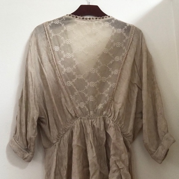 Free People Dolman Sleeve beaded oversized Top - Picture 5 of 12